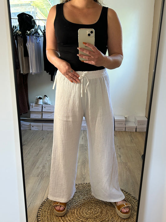 Pantalon fluide Blanc