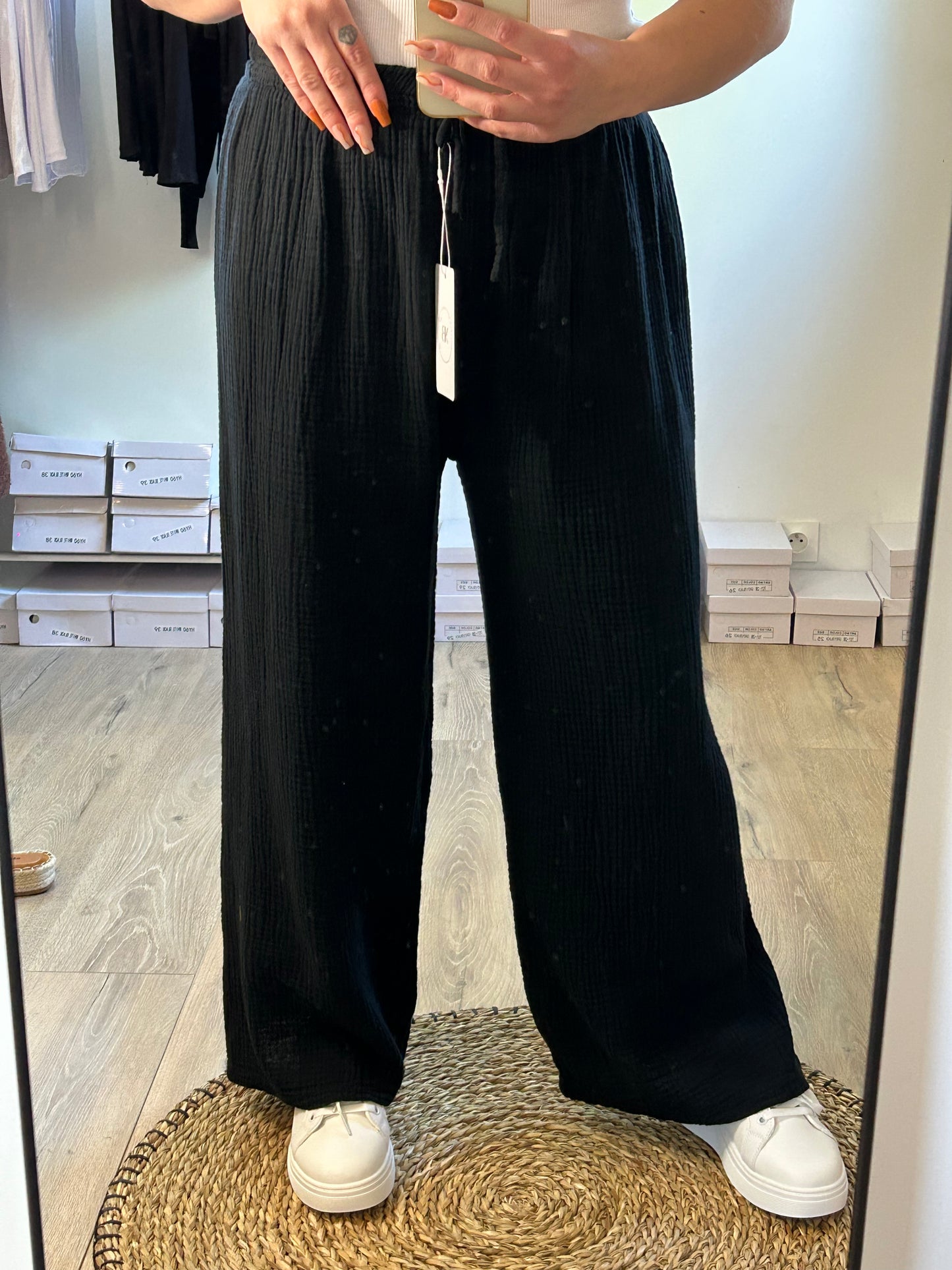 Pantalon fluide noir
