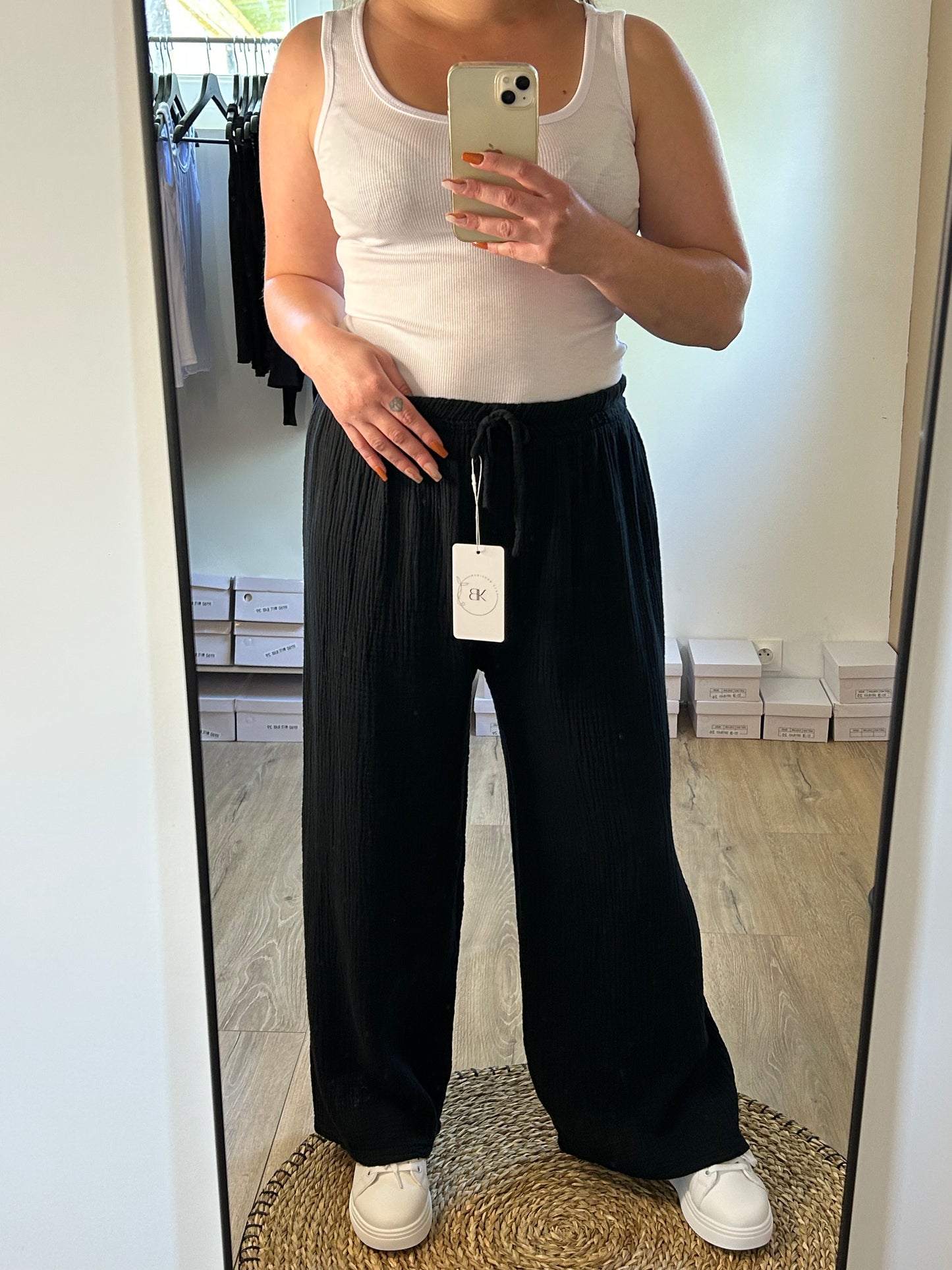 Pantalon fluide noir